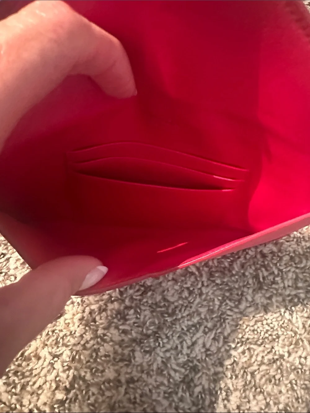Prada Hot Pink Saffiano Envelope Wallet with Gold Logo